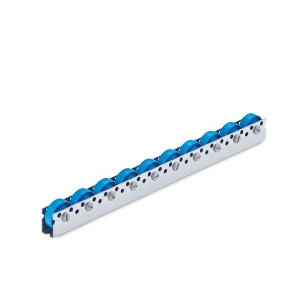 Torwegge Universalrollschiene, Gesamtbauhöhe 53 mm, Teilung 100 mm, Rollentyp 2300/48/8 Kunststoffröllchen Material Kunststoff, 0035912