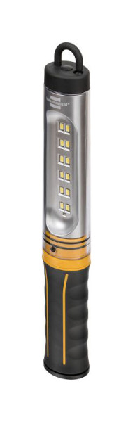 Brennenstuhl LED Akku Werkstattleuchte / Stableuchte 12 SMD-LED (Werkstattlampe mit Schalter, IP54) gelb, 1175580