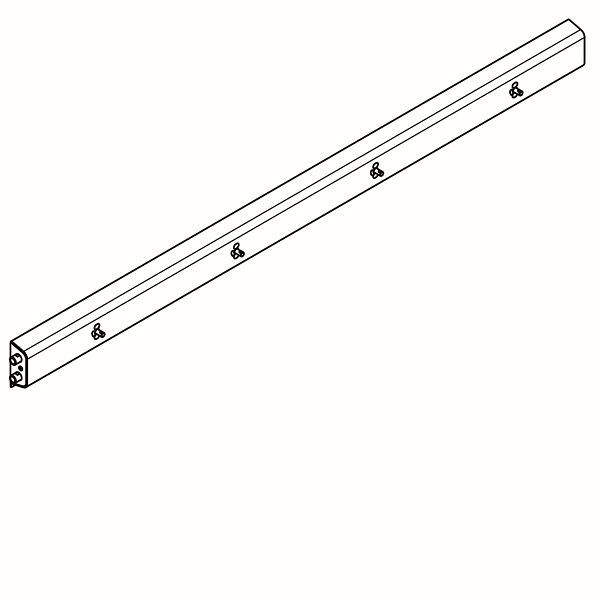 KWC Armatureneinheit, Edelstahl, Wandmontage, 4 Waschplätze, 2400 mm, Wasser links, 3600000335