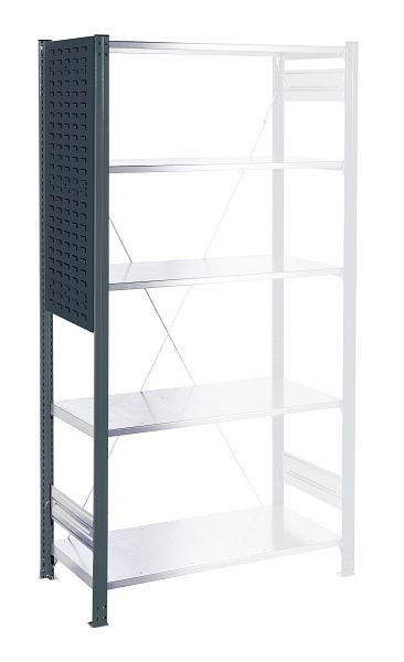 Kappes RasterPlan Regalseitenwand Schlitzplatte, RAL 7016, H1000 x B 450 mm, inkl., Befestigung, 4202.02.3008