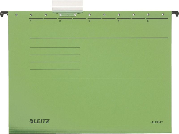 LEITZ 1985 Hängemappe ALPHA®, Pendarec-Karton, grün, 1985-00-55