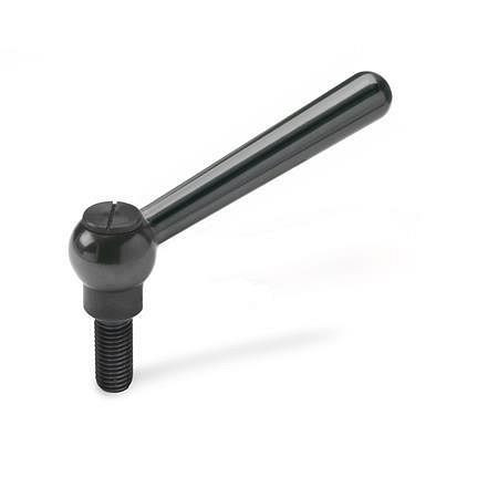 Ganter Verstellbare Kegelgriffe mit Gewindestift, Stahl (GN 99.2-13-M10-50-N), VE: 5 Stück, 99.2-13-M10-50-N