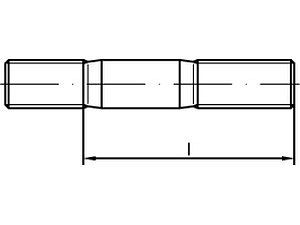Stiftschrauben DIN 835 5.8 M 16 x 100 VE=S (25 Stück)