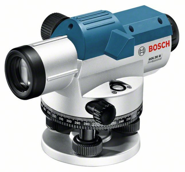 Bosch Optisches Nivelliergerät GOL 26 G, mit Baustativ BT 160, Messstab GR 500, 061599400C