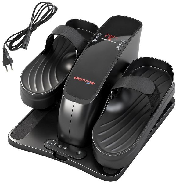 SPORTNOW Mini-Pedaltrainer, 12 Geschwindigkeiten, LED-Display, Fernbedienung, rutschfest, tragbar, Metall, Kunststoff, Schwarz, A90-403V90BK
