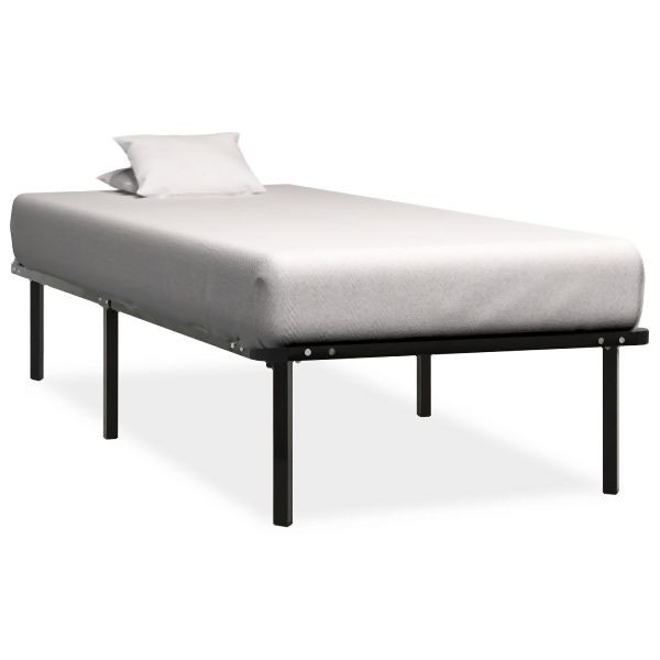 vidaXL Bettgestell Schwarz Metall 100 × 200 cm, klassischen Look, 284679