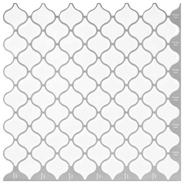 vidaXL Lanturn Fliese 50-teilig Weiß 27 x 27 cm Polyurethan und PET, 42046236