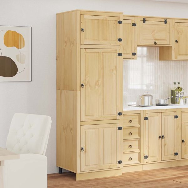 vidaXL Schrank mit Regal Honig 60 x 32 x 40 cm Massives Kiefernholz, 42007572
