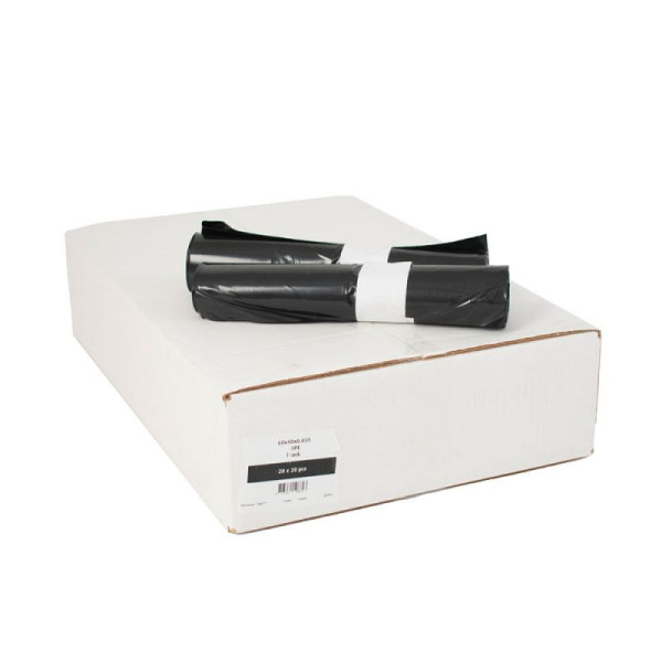 STEIN HGS Abfalltüten 60x80x0.035, schwarz, VE: 400 Stück (20 x 20 Stück), 83421.0001