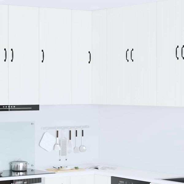 vidaXL Küchenhängeschrank mit Tür Weiß 57 x 57 x 100 cm Holzwerkstoff, 885165