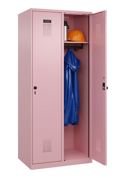 C+P Spind Evolo PLUS, 2 Abteile, 1850x800x500mm, 3015/3015, Verschluss Drehriegel, Ablageböden 2, 049000-22 S10024