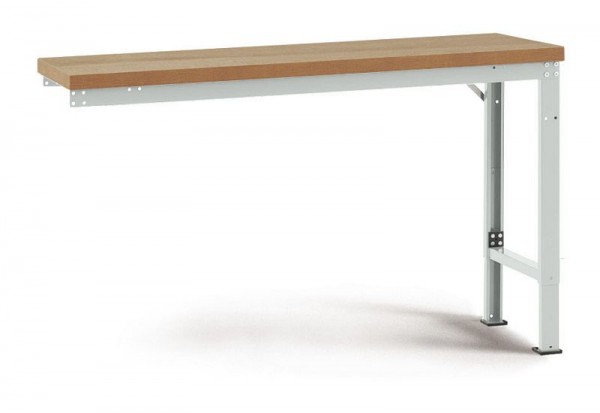 Manuflex Anbauwerkbank PROFI Spezial mit Multiplexplatte, BxTxH = 1250 x 700 x 740-1040 mm, Lichtgrau, WP7004.7035