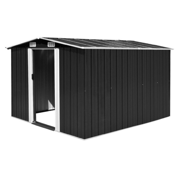 vidaXL Gerätehaus 257x298x178 cm Metall Anthrazit, 143342