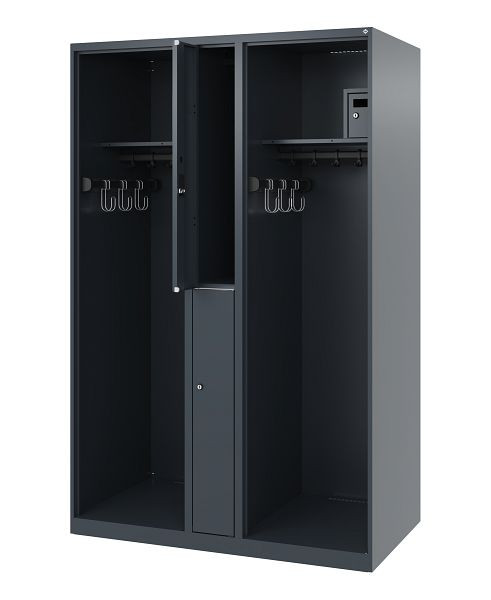 C+P Feuerwehrspind Evolo, Modell MAXI, 2 Abteile, H1850B1200T600 mm, Anthrazit, 0496315-020 S10001