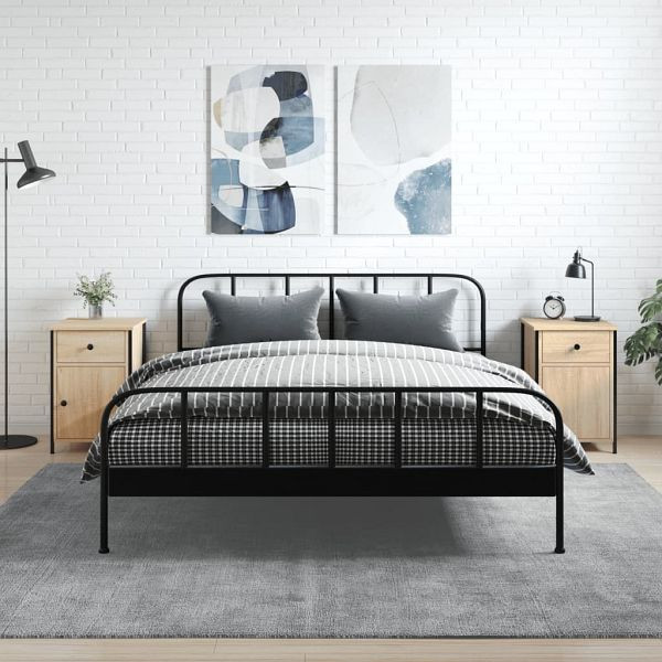 vidaXL Nachttische 2 Stück Sonoma-Eiche 40x42x60 cm Holzwerkstoff, 825906