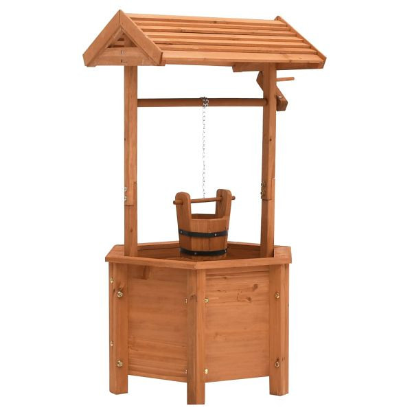 vidaXL Wunschbrunnen-Pflanzkübel 40x40x84 cm Tannenholz, 47238