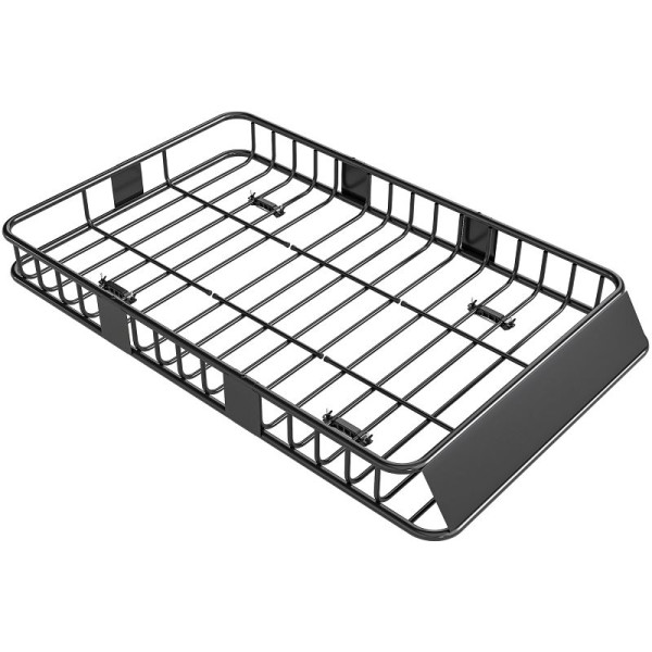 HOMCOM Dachgepäckträger Auto Dachkorb aus Metall 162x99x16cm Universal Gepäckträger Dachträger Tragfähigkeit von 100 kg Gepäckkorb für Camping, C10-016