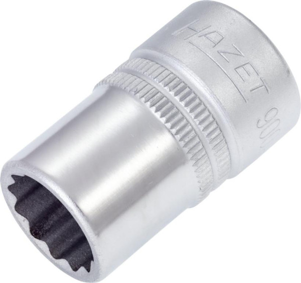 Hazet Steckschlüsseleinsatz, Doppelsechskant, Vierkant hohl 12,5 mm (1/2 Zoll), Außen-Doppel-Sechskant-Tractionsprofil, 9/16 ", 900AZ-9/16