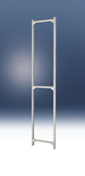 Manuflex Regalrahmen REGISTRA Budget, glanzverzinkt und zerlegt, HxBxT = 2250 x 30 x 600 mm, RA2132