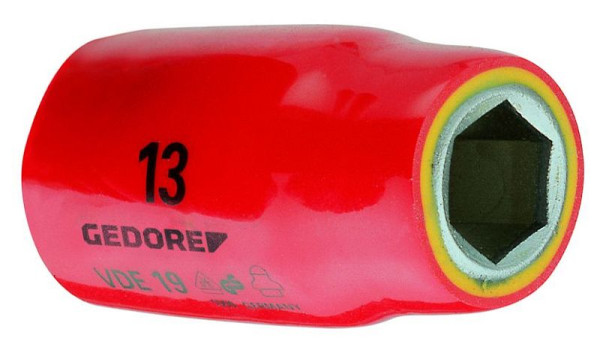 GEDORE 10 mm VDE-Steckschlüssel-Einsatz 1/2", 6-kant, 6122510