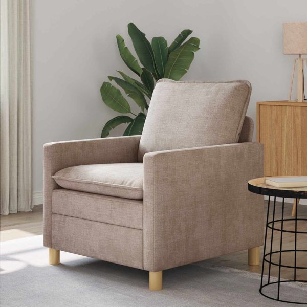 vidaXL Sofa Beige 76 x 81 x 87,5 cm Polyester, 42028777