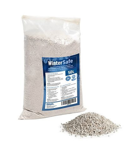 DENIOS Salzfreies Streugut WinterSafe, umweltfreundlich, rutschfest, 30 Sack à 50 l, VE: 1500 L, 286084