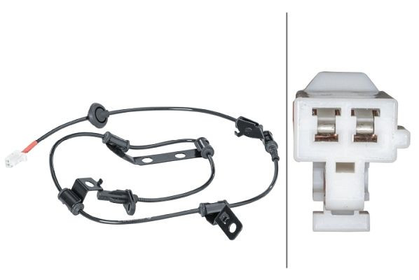 HELLA Sensor, Raddrehzahl, 12V, 2-polig, Hinterachse rechts, Kabel: 990mm, mit Halter, 6PU 012 679-721