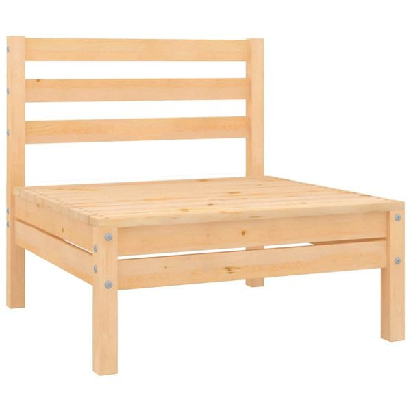 vidaXL Garten-Mittelsofa Massivholz Kiefer, Material: Massives Kiefernholz (unbehandelt), 806572