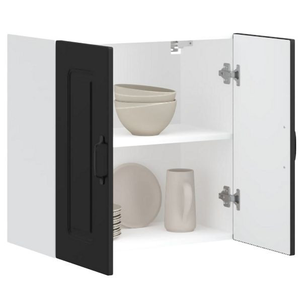 vidaXL Küchen-Hängeschrank Kalmar Schwarz Holzwerkstoff, 853578