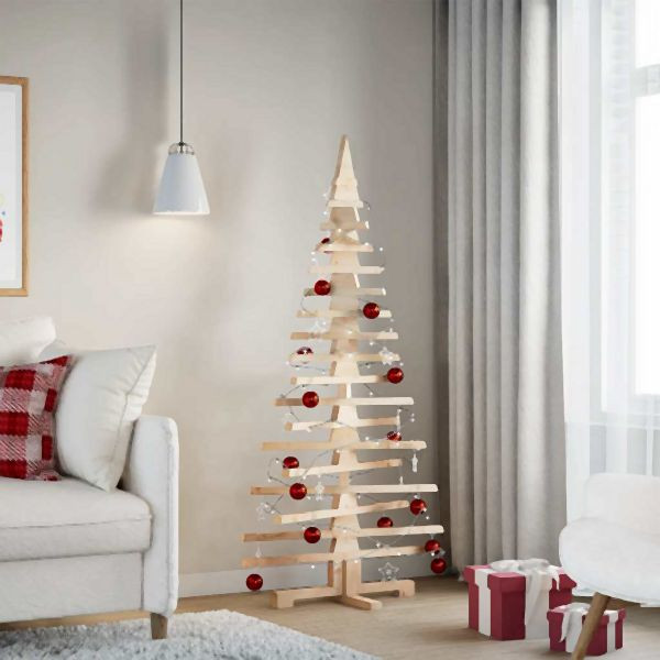 vidaXL Weihnachtsbaum Holz zum Schmücken 150 cm Massivholz Kiefer, 4103971