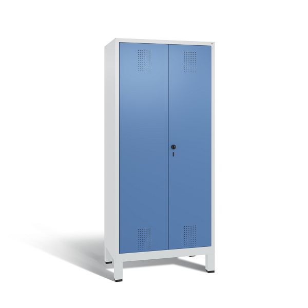 C+P Putzmittel-Spind Evolo, 2 Abteile, H1850xB810xT500 mm, Grau/Fernblau, 48110-02 S10065