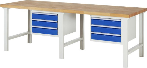 RAU Werkbank Serie 7000 - Modell 7127, B2500 x T900 x H840 mm, 13-7127A1-259B4S.11