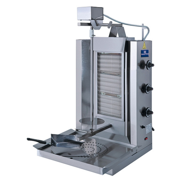 Mastro Gas-Dönergrill mit 3 Heizzonen, Motor oben, 30 kg, ECO3G/N