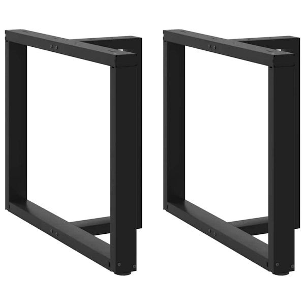 vidaXL Esstischbeine T-Form 2 Stk. Schwarz 90x35x(72-73) cm Stahl, 4013064