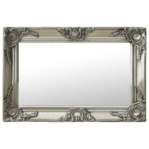 vidaXL Wandspiegel im Barock-Stil 60x40 cm Silbern, 320330
