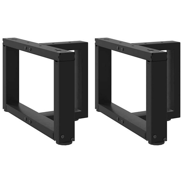 vidaXL Couchtischbeine T-Form 2 Stk. Schwarz 50x25x(30-31) cm Stahl, 4013008