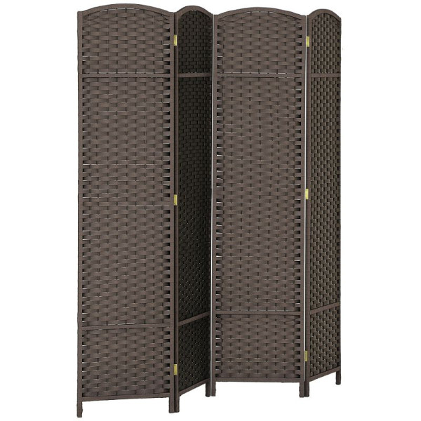 HOMCOM 4-teiliger Raumtrenner, Faltbarer Sichtschutz, Sichtschutzwand für Wohnzimmer, 830-814V00BN