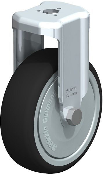 Blickle BKRA-PATH 101K-FK Apparate-Bockrolle mit Rückenloch, Thermoplastisches Polyurethan, Grau, 754122