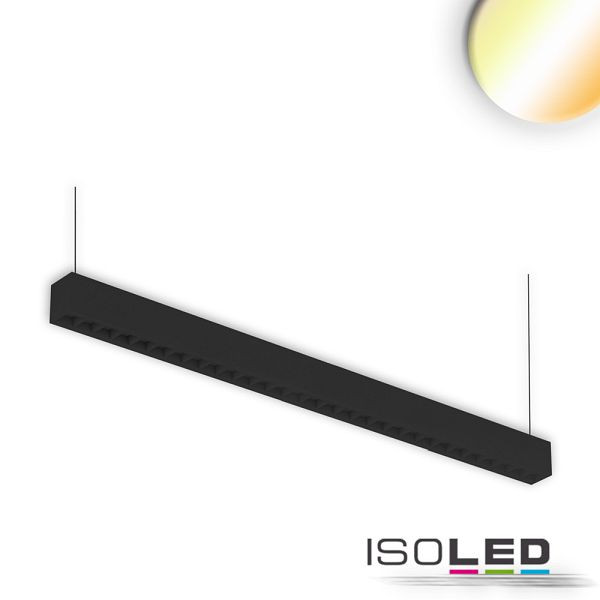 ISOLED LED Aufbau/Hängeleuchte Linear Raster 40W, anreihbar, schwarz, ColorSwitch 3000/3500/4000K, 114063