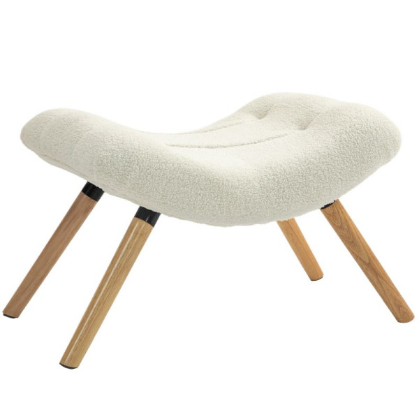 HOMCOM Fußhocker-Set Fußhocker 3-teilig, Knopfheftung, 89 x 42,5 x 45 cm, Creme, 838-482V00CW