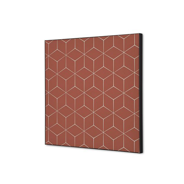 Showdown Displays Spannstoff Wanddekoration SET 40 x 40 Hexagon Rost, TFR22W400-SET-I17