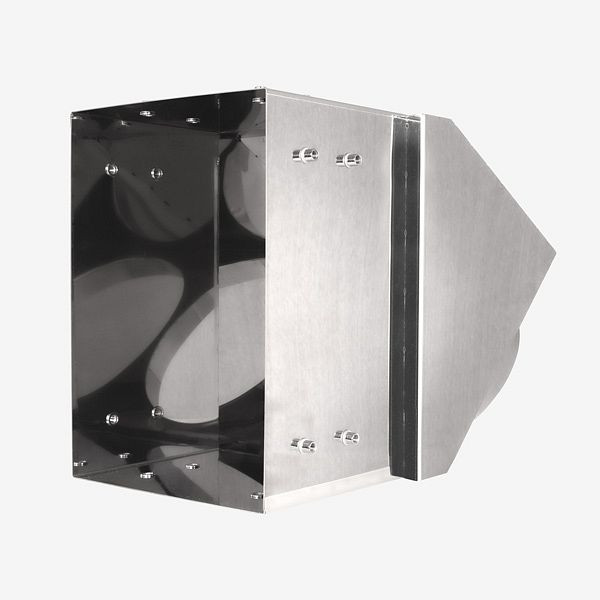 HKW Schurrenkasten mit 45° Winkel Abgang - Edelstahl Ø 285 mm - rechteckig, 90907