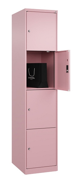 C+P Schließfachschrank Evolo PLUS, 4 Fächer, 1850x400x500mm, 3015/3015, 049000-124 S10024