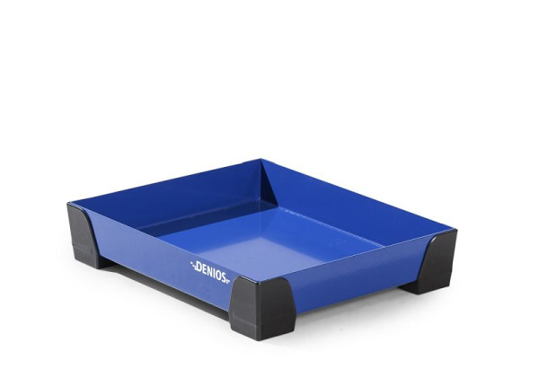 DENIOS Kleingebindewanne aus Stahl, 10 Liter Auffangvolumen, 500 x 400 x 95 mm, 328373
