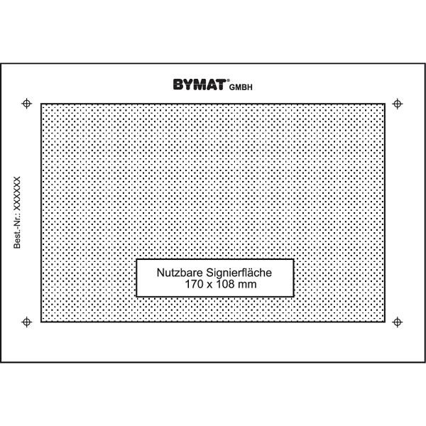 Schweißkraft Langzeitschablone 1/2 DIN A4, Nutzfläche 257 x 85 mm, ungerahmt, 1231016SU