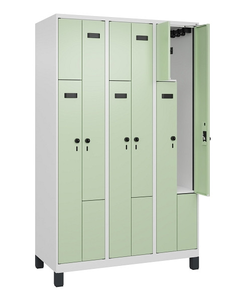 C+P Z-Spind Evolo PLUS, Füße, 6 Fächer, 1950x1200x500mm, 9016/6019, 049013-326 S10026