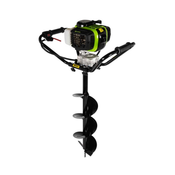 Zipper Erdbohrer, Stopp-Schalter und Gasbetätigung am rechten Handgriff, ZI-ELB380