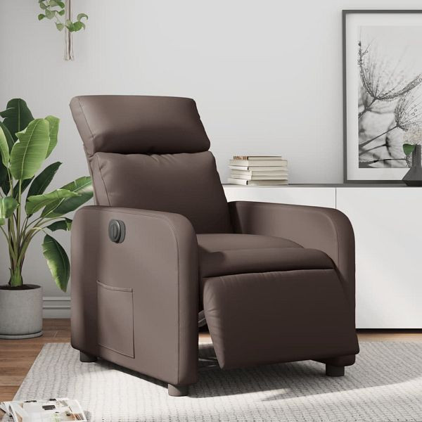 vidaXL Elektrischer Relaxsessel Braun Kunstleder, 3206737