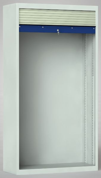 KLW Rollladenschrank, 1950x950x425mm, lichtgrauer Kunststoffrollladen, abschließbar, ohne Fachböden, 7RN-LE1950RK-L194XRB