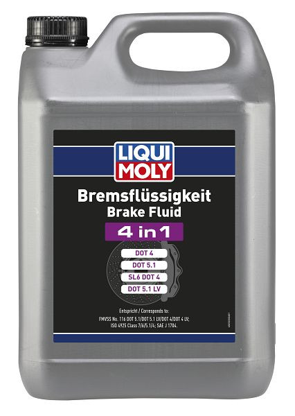 LIQUI MOLY Bremsflüssigkeit 4 in 1, Kanister Kunststoff, VE: 5 Liter, 23220